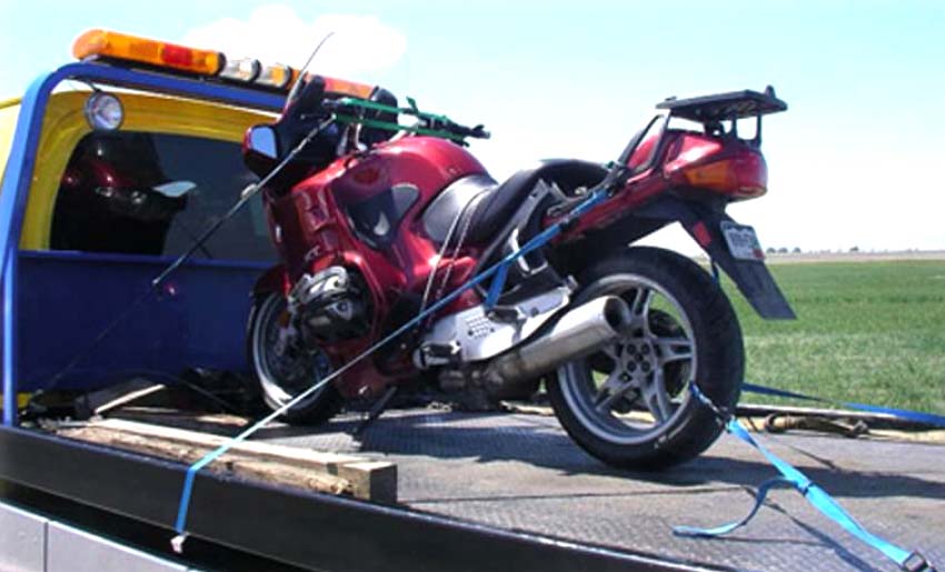 Эвакуация мотоцикла на Бору