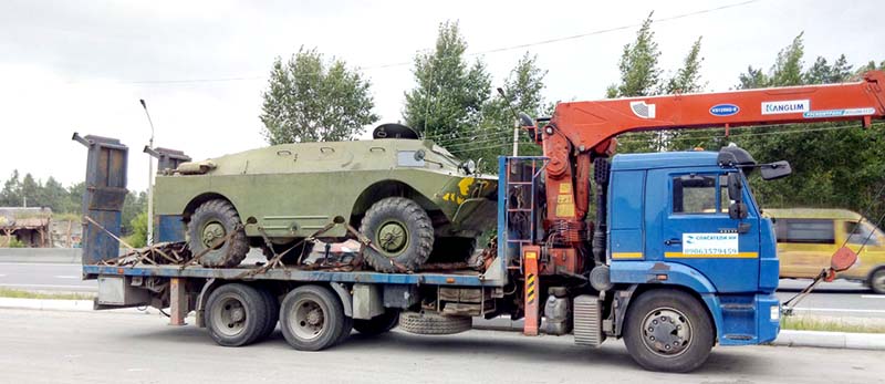 Перевозка военной техники на Бору